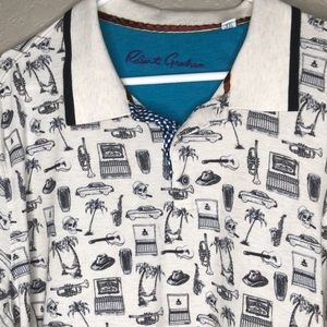 Robert Graham Retro print polo classic fit.